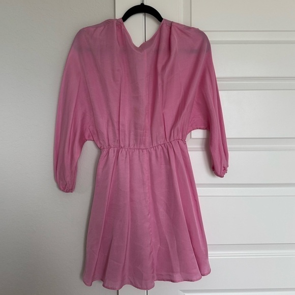 Zara Pink Satin Dress - Picture 4 of 4